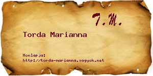 Torda Marianna névjegykártya